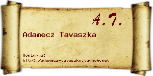 Adamecz Tavaszka névjegykártya